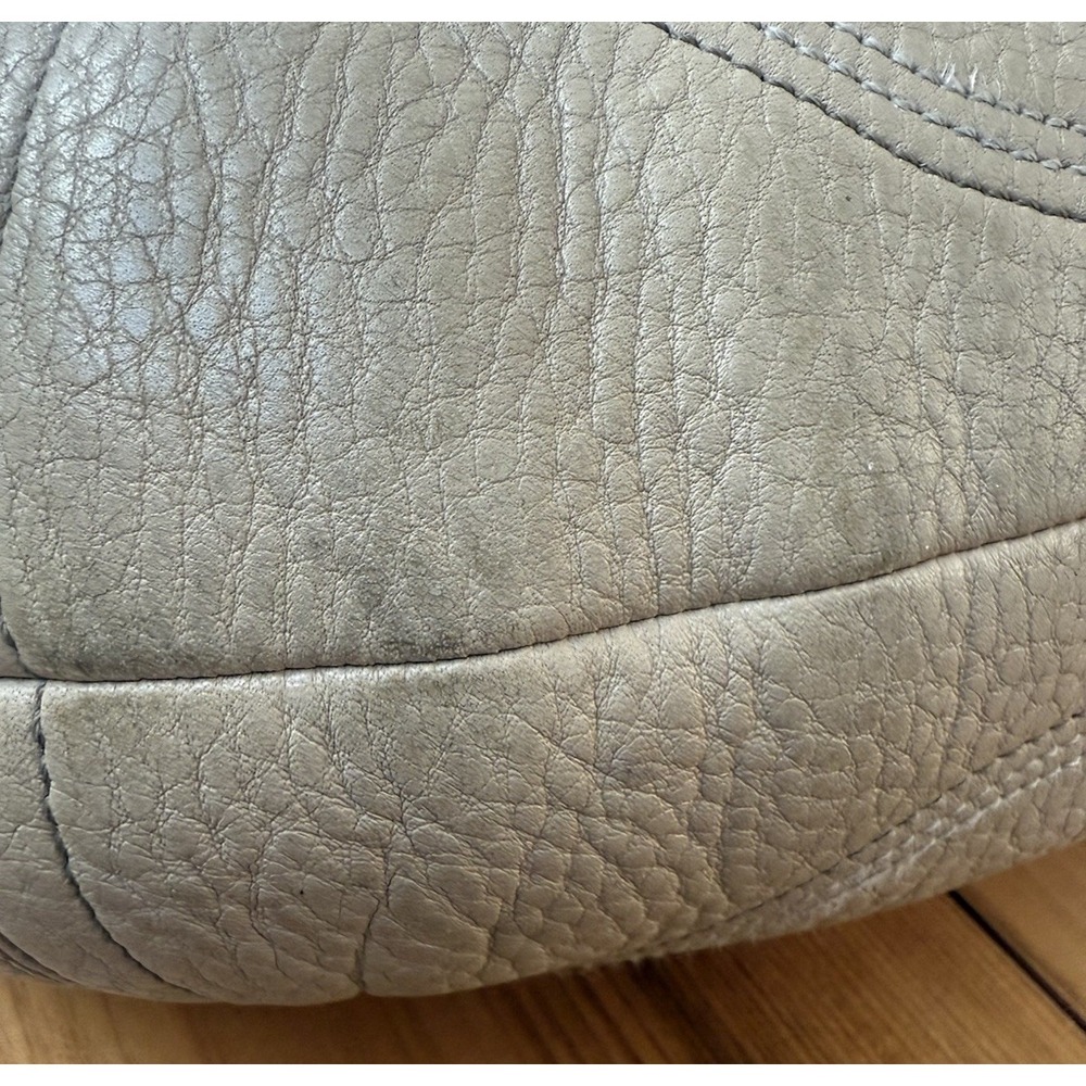 VTG Coach Beige Pebbled Full Grain Leather Large Shoulder Hobo Bag 3227 Y2K - Picture 6 of 13
